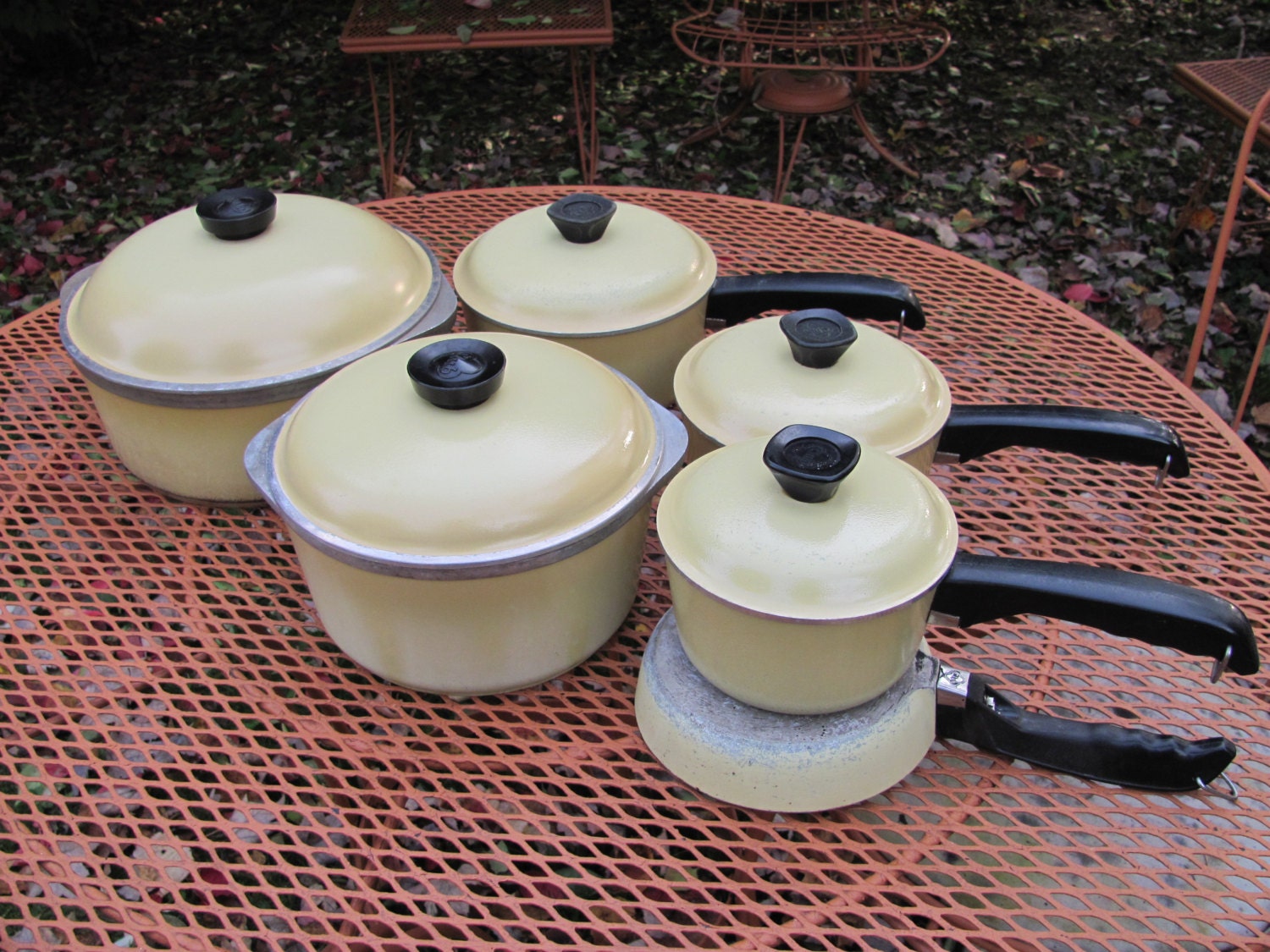 Club Aluminum Cookware Set Harvest Gold Yellow Pots And Pans