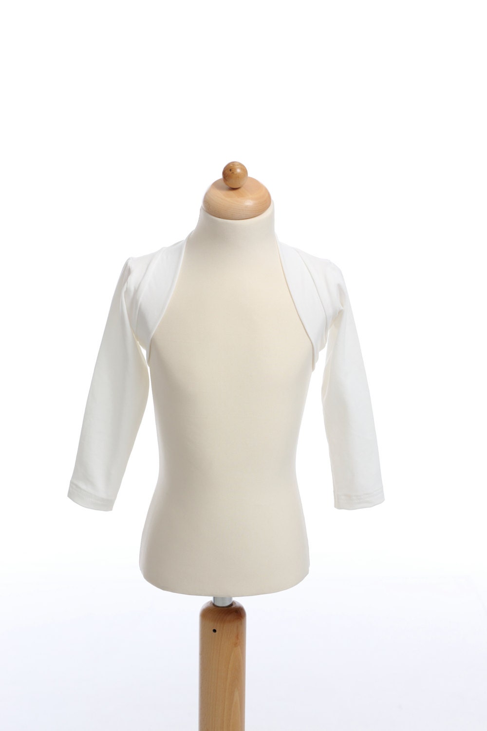 White Girls Cardigan Girls Bolero White Cotton Bolero by Ninidress