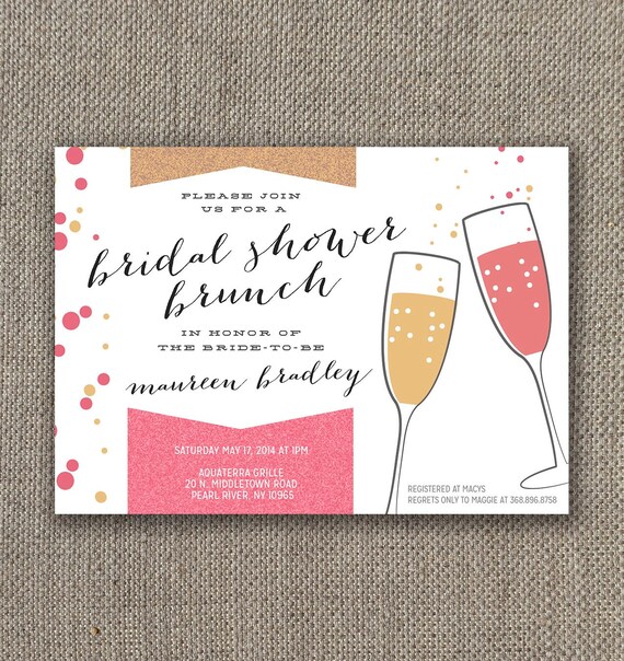 Bridal Shower Brunch Invitation Digital file by EventswithGrace