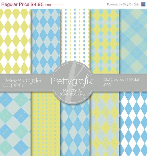 40% OFF SALE Breeze Argyle digital paper, commercial use, scrapbook papers, background - PS513 Il_570xn