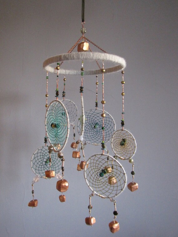 Dream Catcher Mobile with Copper Cubes