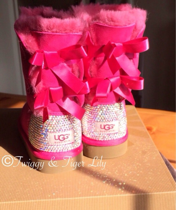 pink ugg boots with bows on back pink ugg boots with bows on back