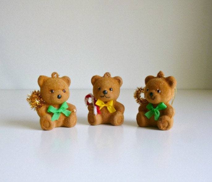 plush teddy bear christmas tree ornaments