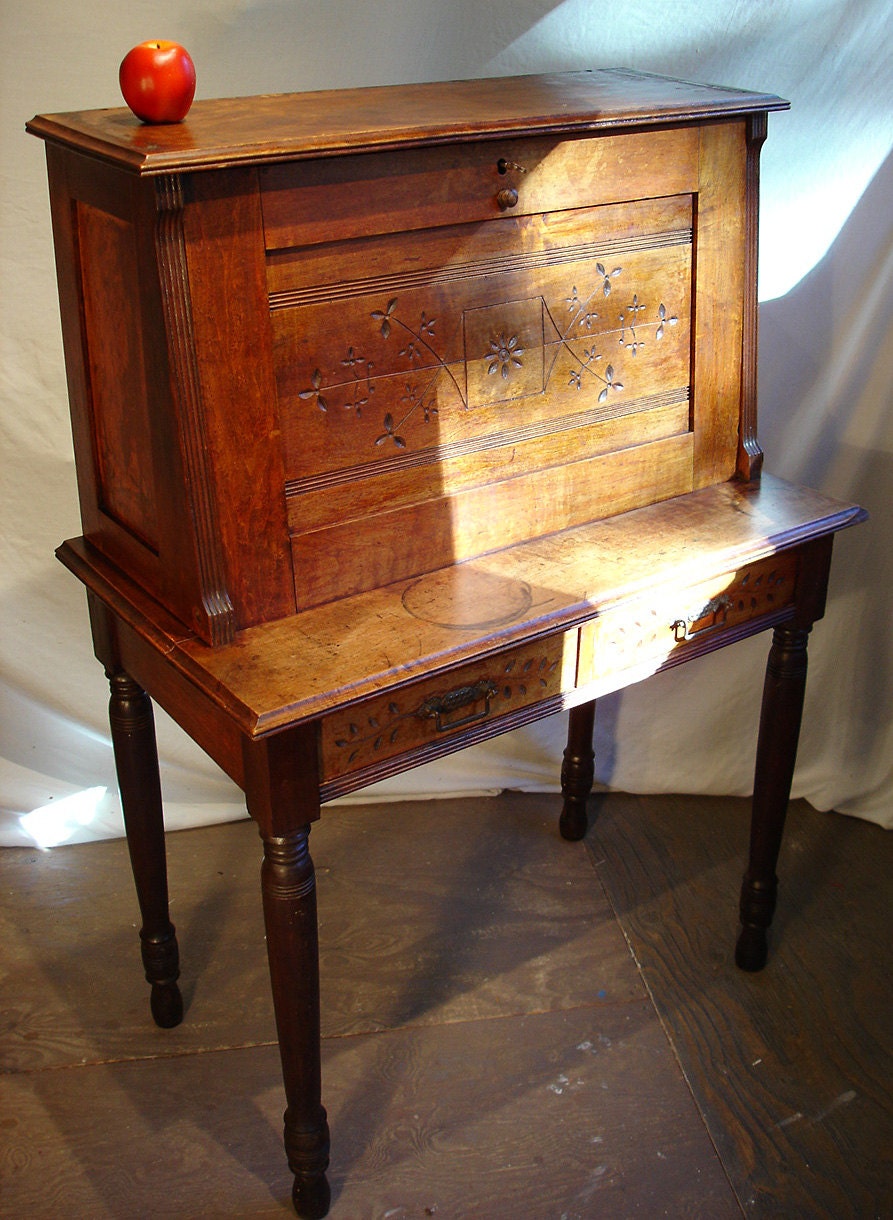 Antique Secretary Desk 2 piece Eastlake style by WoodworkerChris