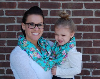 aqua floral mother daughter infinit y scarf set 32 00 usd Mother Mother Mother And Daughter Scarf Sets aqua floral mother daughter infinit y scarf set 32 00 usd Mother Mother Mother And Daughter Scarf Sets