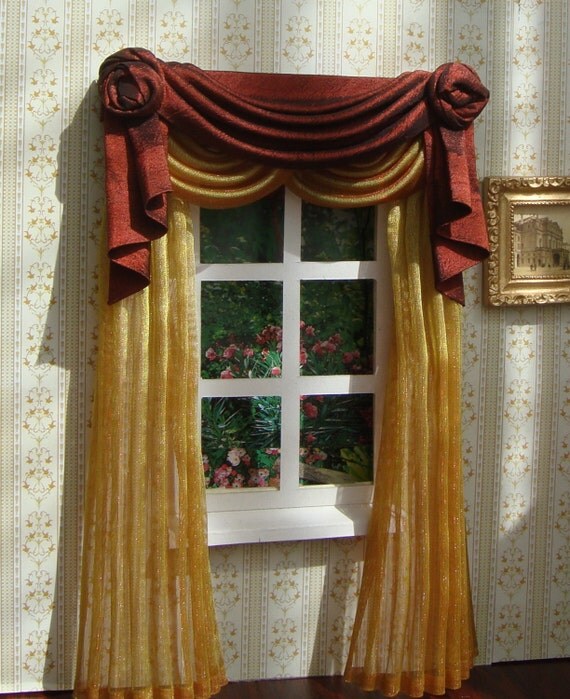 Items similar to Miniature 112 Dollhouse curtains (on order) on Etsy