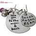 SALE Personalized I Love You to the Moon and Back Necklace - Personalized Hand Stamped Jewelry
