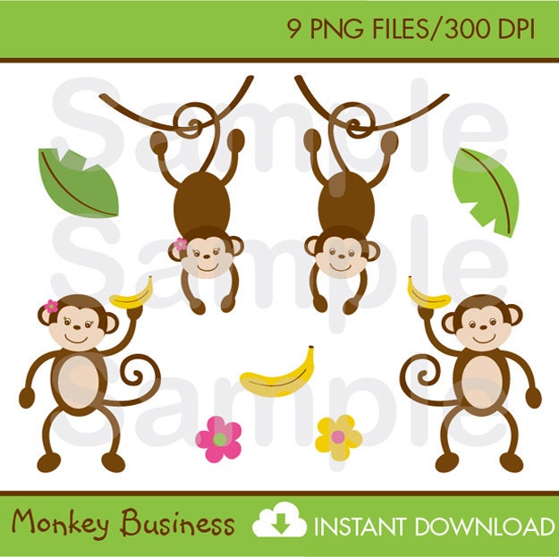 monkey jungle clip art - photo #5