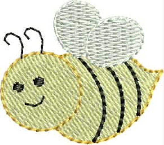 Mini Bumble Bee machine embroidery designs by DBembroideryDesigns
