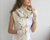 Beige Wool Scarf And Mittens Warm set Special Design By DenizGunes Christmas Gift - denizgunes Beige Wool Scarf And Mittens Warm set Special Design By DenizGunes Christmas Gift - denizgunes