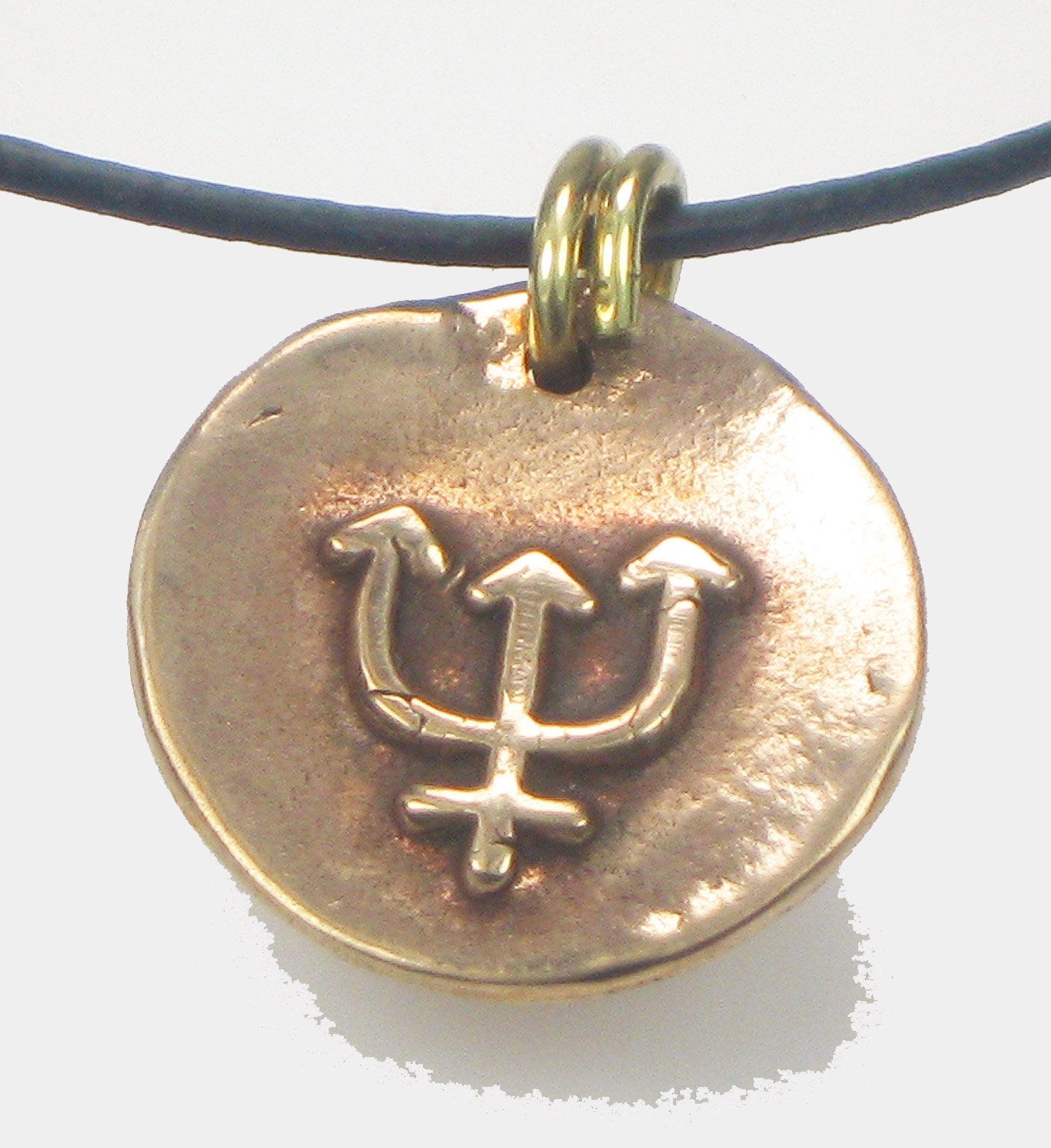 Truth Seeker Nautical Talisman - Trident Neptune's Fork - Bronze One-of-a-Kind Pendant