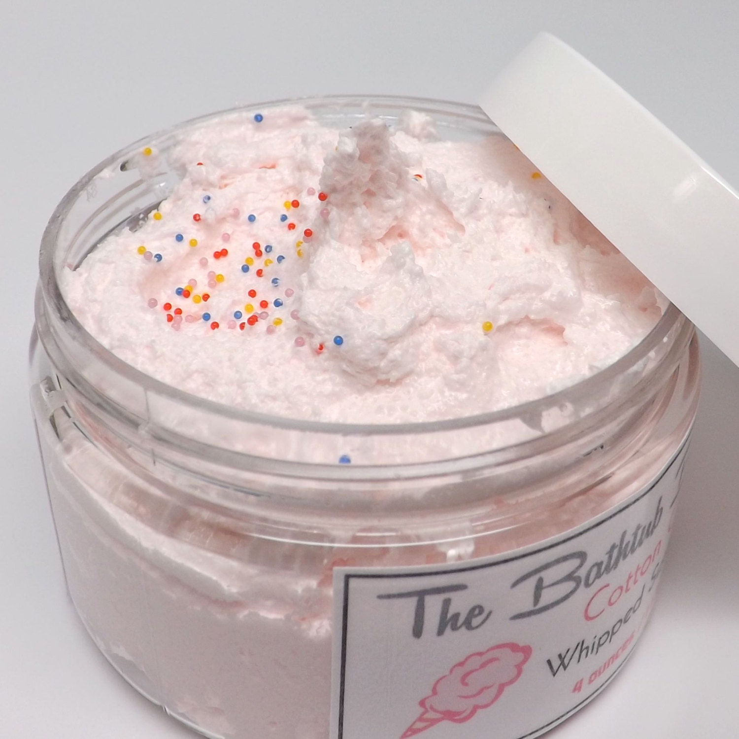 Cotton Candy 4 oz Whipped Sugar Scrub Body by TheBathtubBakery