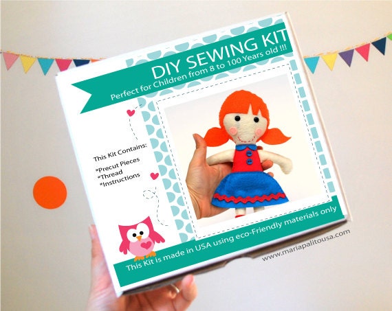 DIY DOLL, Tiffany Rag Doll - Sewing Kit A822 Free Shipping Il_570xn
