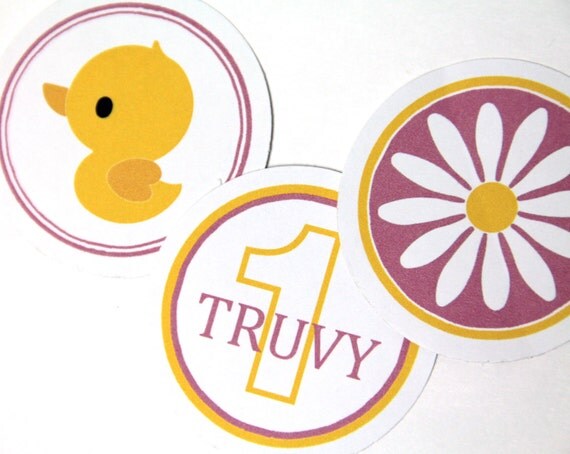 Rubber Ducky - Party Stickers READY TO SHIP Il_570xn