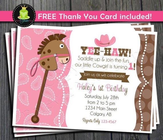 Cowgirl Birthday Invitation - Cowgirl Party Il_570xn