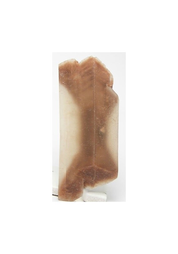 Gypsum Hour Glass Selenite Crystal Specimen Jet by FenderMinerals