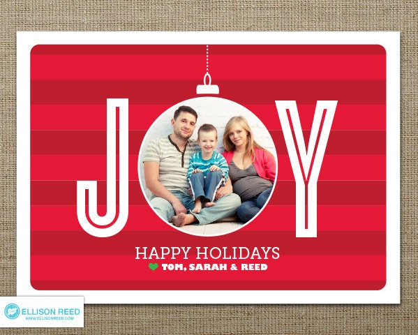 Christmas Photo Card - Holiday Photo Card - Christmas Card - Holiday Card - Ornament Christmas card - Christmas Printable - Modern Il_570xn