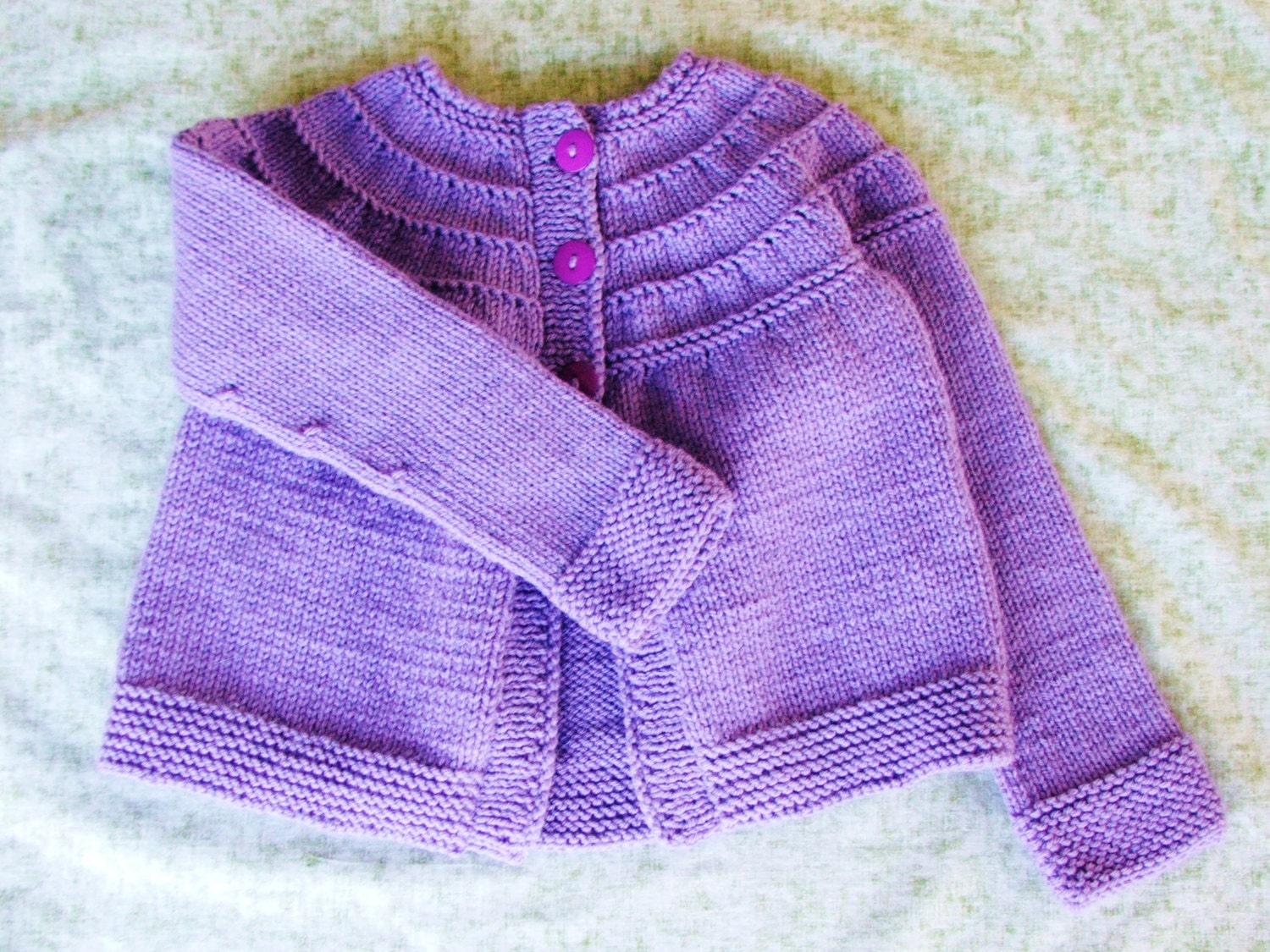 Little Girls Sweater Purple Toddler Girl by SilverMapleKnits