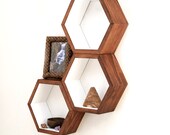 Honeycomb Cubby Shelves - Wall Shelving - Geometric Hexagon Shelves - Modern Eco Friendly Home Decor - Set of 3 Custom Shelves - HaaseHandcraft Honeycomb Cubby Shelves - Wall Shelving - Geometric Hexagon Shelves - Modern Eco Friendly Home Decor - Set of 3 Custom Shelves - HaaseHandcraft