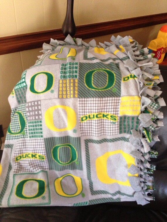 University of Oregon Ducks Fleece Tie Blanket by BlanketsUnlimited