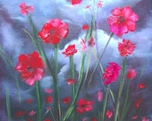 SALE, SALE, SALE - Poppys Moonlight Original Oil Painting - JellyBeanJump SALE, SALE, SALE - Poppys Moonlight Original Oil Painting - JellyBeanJump