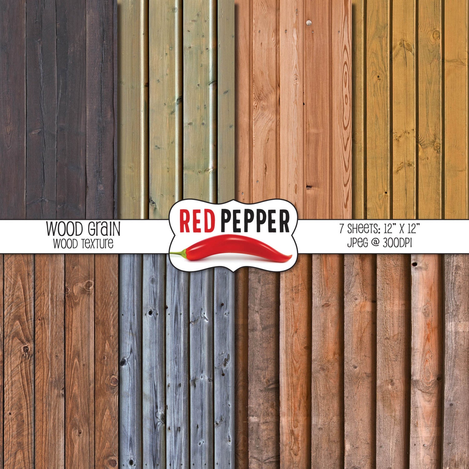 Wood Grain Digital Paper Instant Download by RedPepperPapers