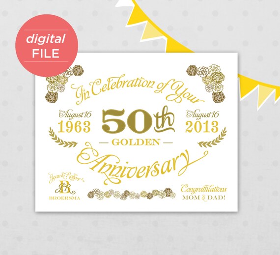 50th anniversary sign printable file by kindertype on etsy 50th anniversary sign printable file by kindertype on etsy