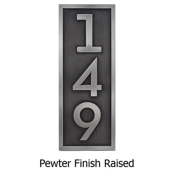 Neutraface Modern House Numbers. Vertical by AtlasSignsAndPlaques