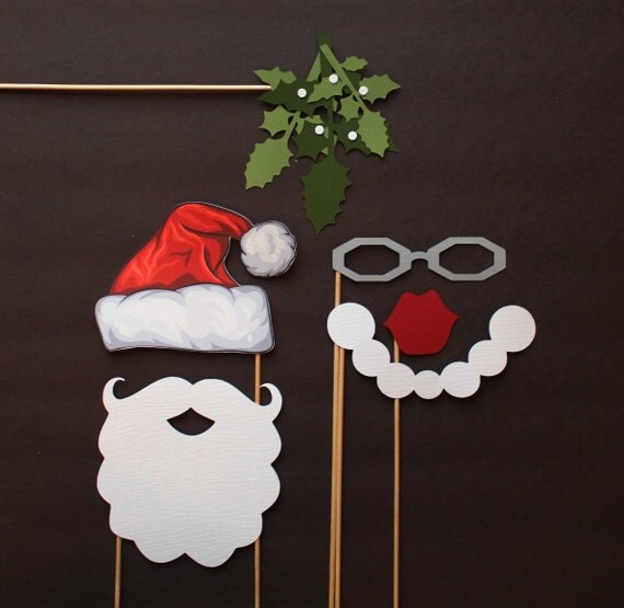 Santa and Mrs. Claus Phto Booth Props. Holiday by LittleRetreats