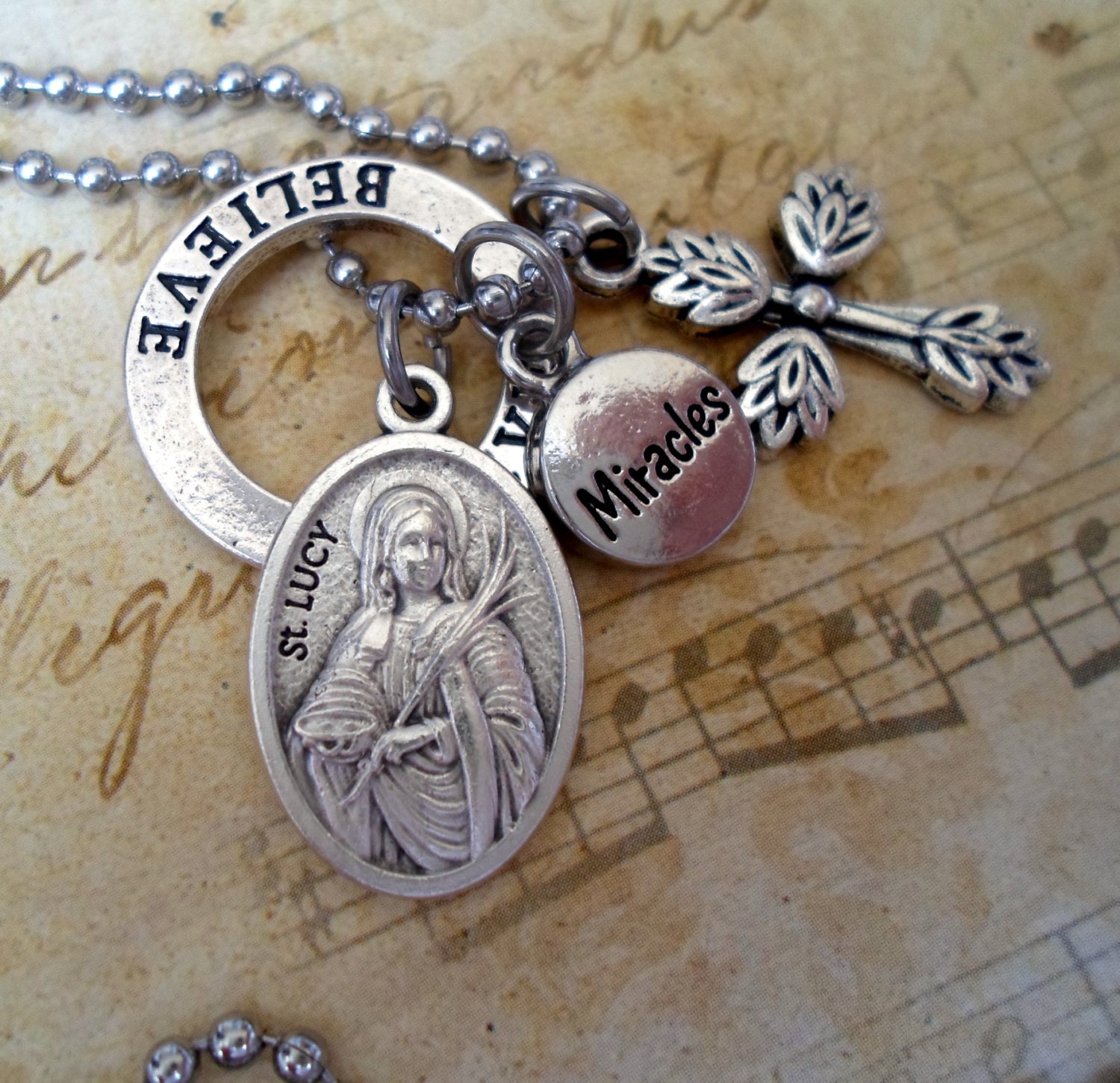 St. Lucy Amulet Patron Saint of The Blind Eye by FindYourFeeling