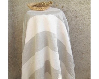 Striped 8ft table runner for Linen round Gray / Round Off Wrinkled table Tablecloth size rlap / white Bu Striped 8ft table runner for Linen round Gray / Round Off Wrinkled table Tablecloth size rlap / white Bu