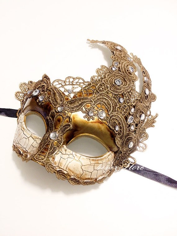 Goddess Golden Bronze Masquerade Mask Made by 4everstore