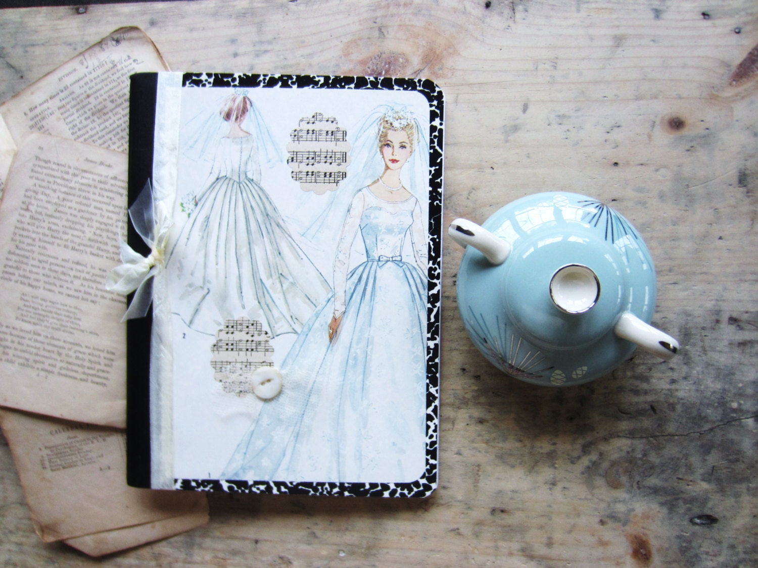 Vintage Wedding Guest Book or Journal - VintageScraps
