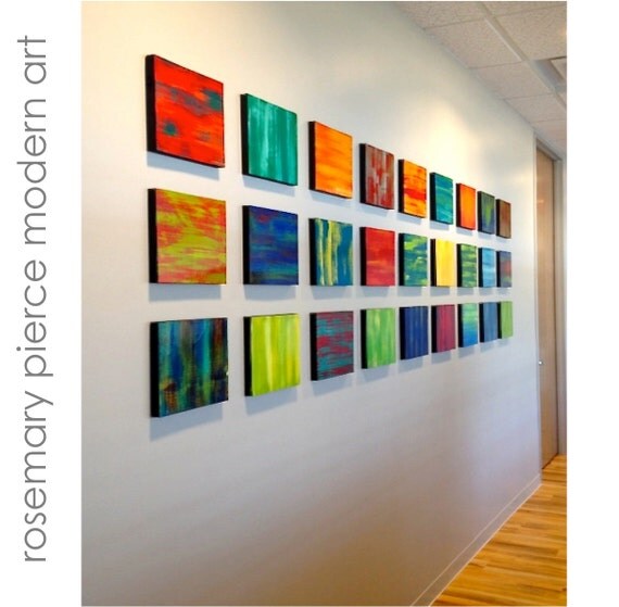 Painted Wood Wall Sculpture Installation by RosemaryPierceArt