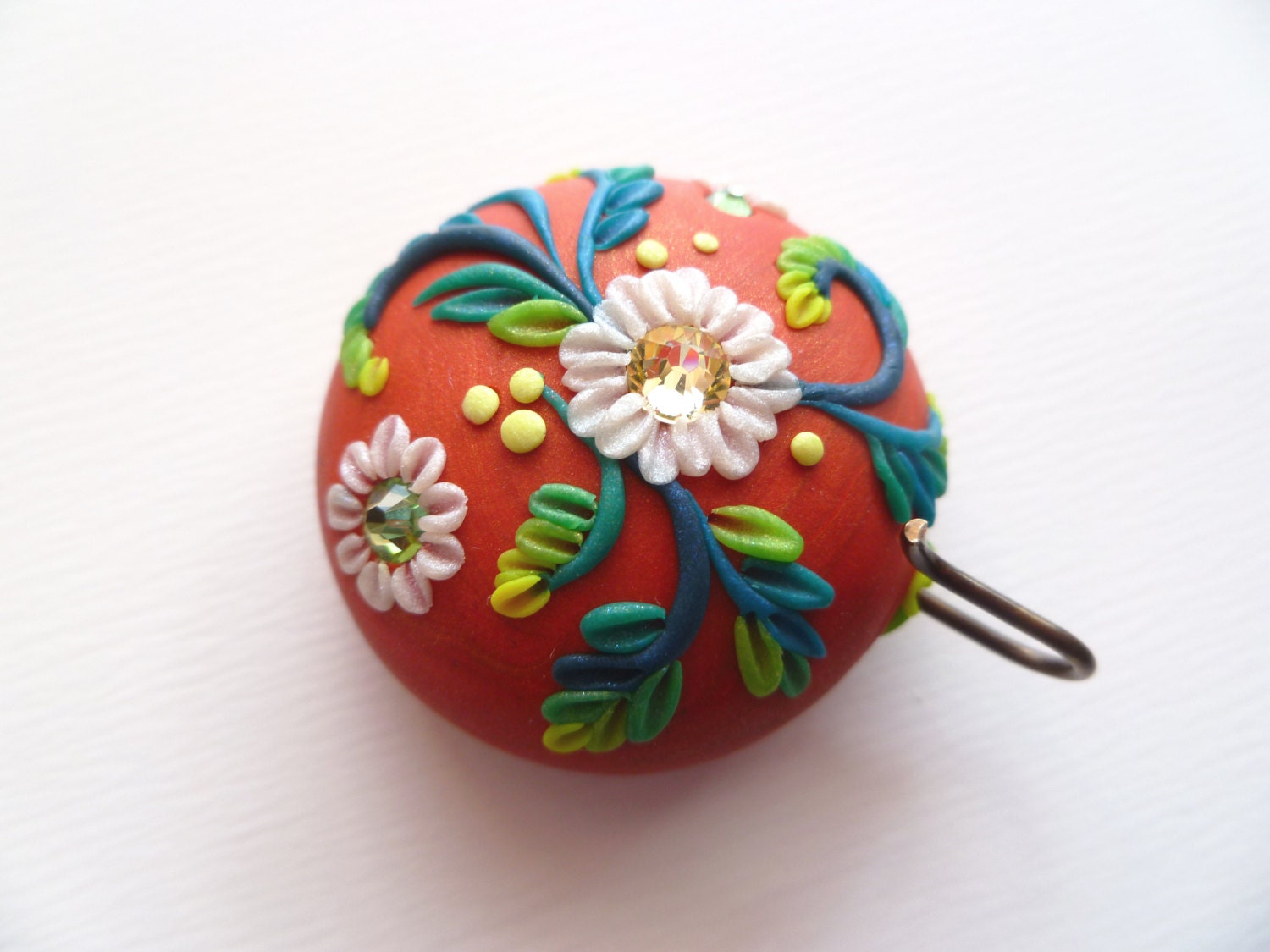 Portuguese Knitting Pin - Magnetic Portuguese Knitting Pin - Handmade Knitting Pin or Badge Holder - FlightyFleurs