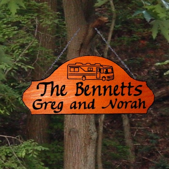 Family Name Sign Travel Trailer Camping Sign by JGWoodSigns