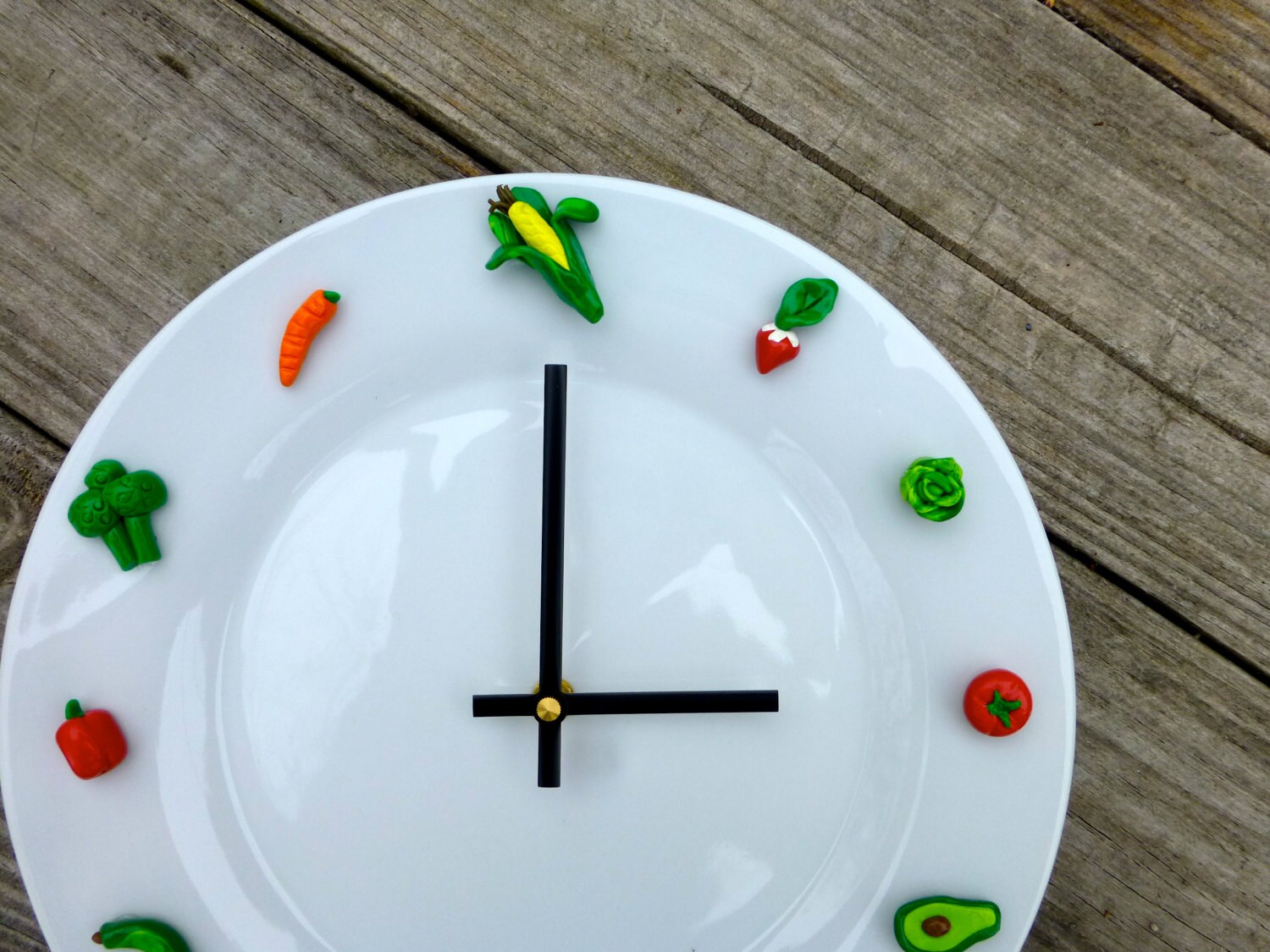 vegetable kitchen wall clock