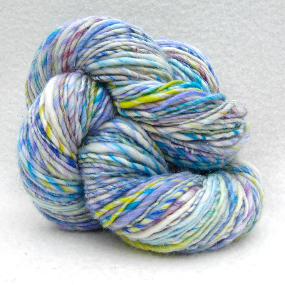 Items similar to Butterfly Sparkle Art Yarn 156 yards of Thick and