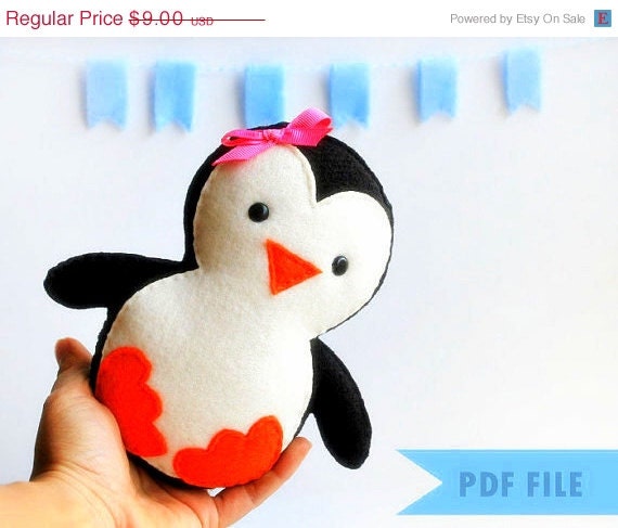 SALE Baby Penguin Sewing pattern - PDF ePATTERN Instant Download A315 Il_570xn