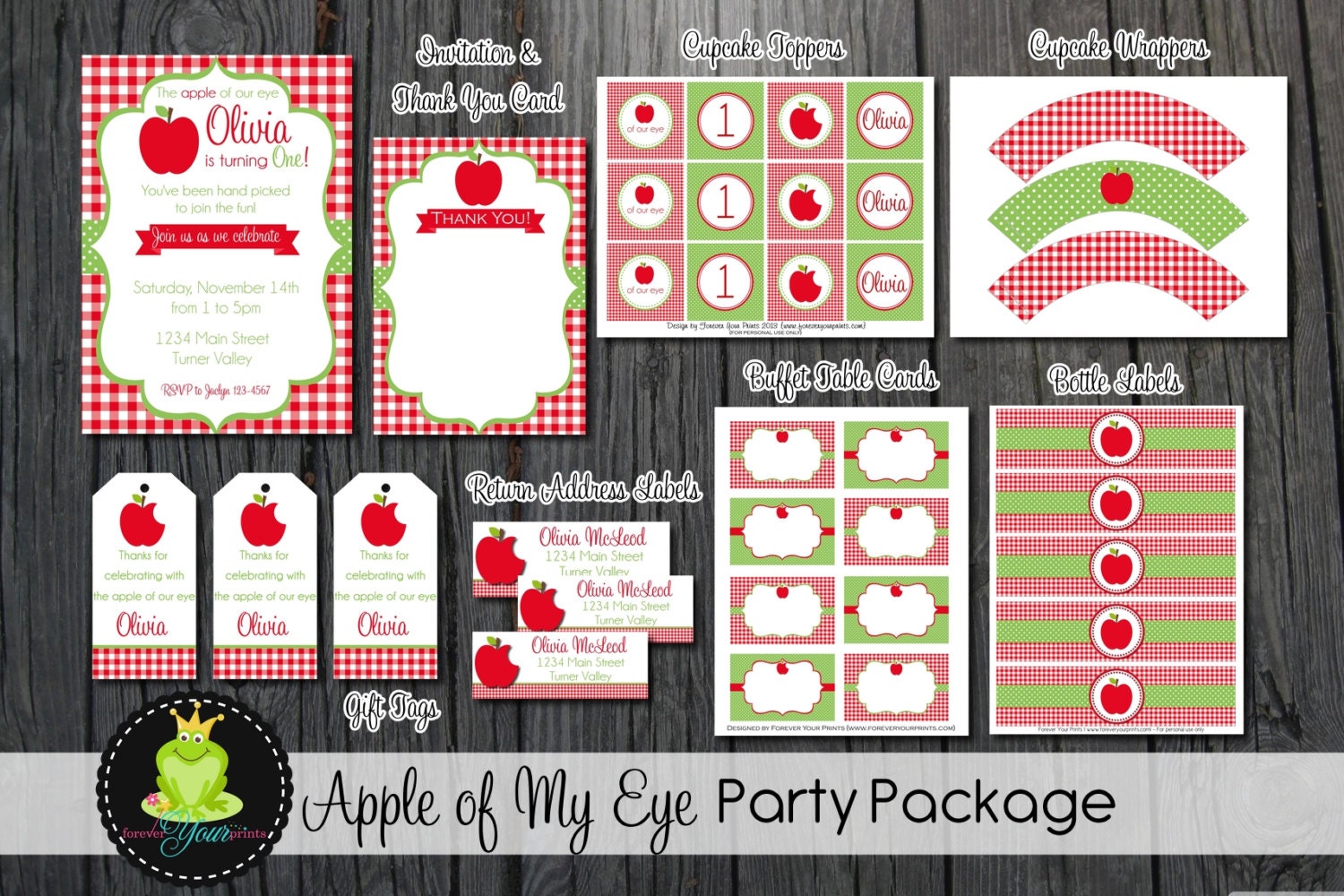 Apple Of My Eye Party Package Il_570xn