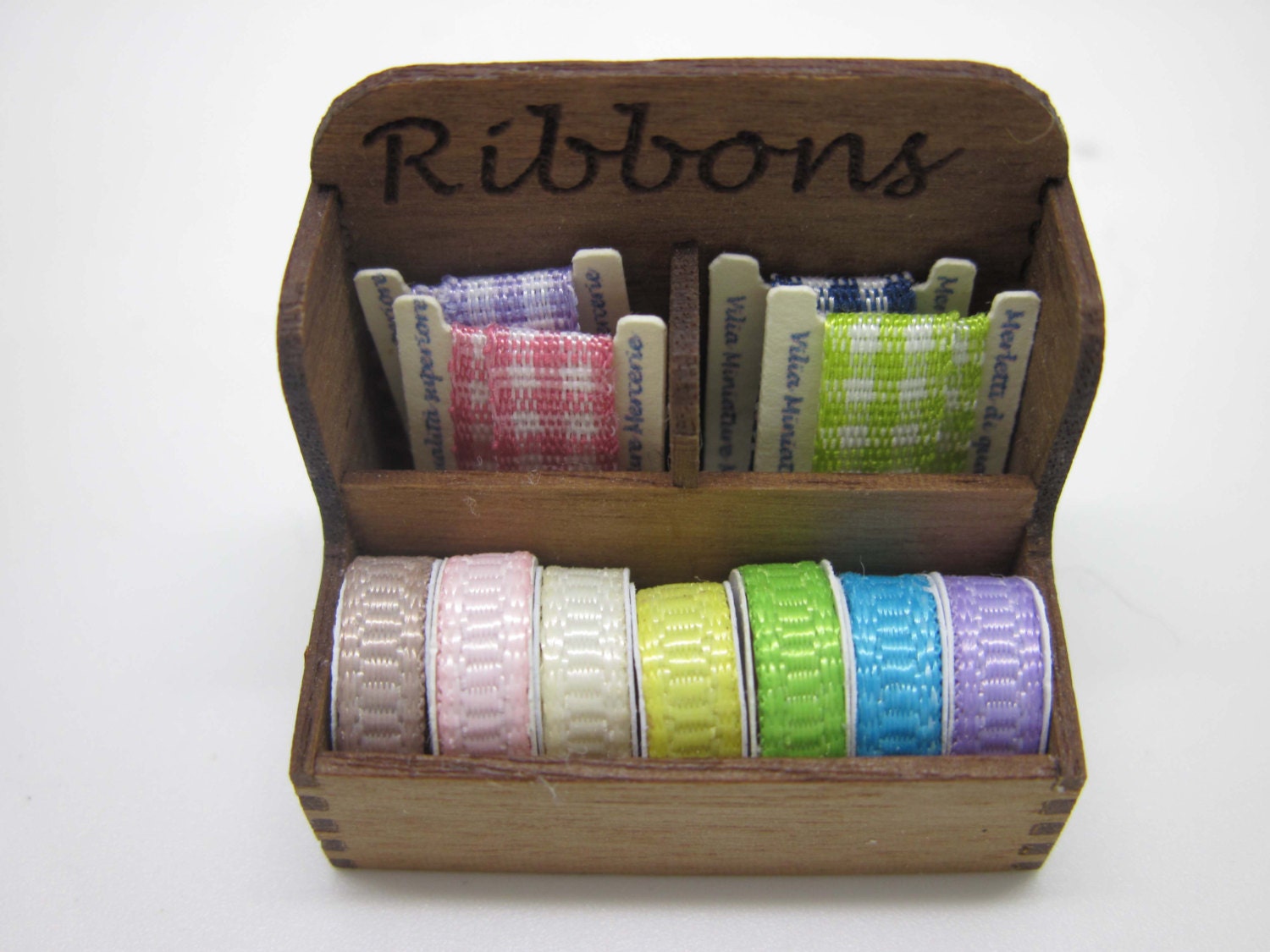 Miniature Sewing Haberdashery Ribbon Display