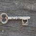 Silver Key Charm, Silver Key with Heart Charm, Antiqued Silver, 34mm, 24pcs