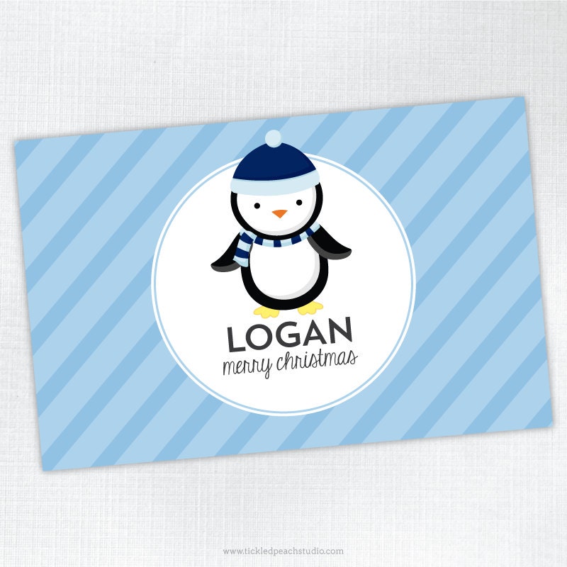 Penguin Boy Personalized Placemat - laminated, double-sided Il_570xn