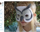 Snowy Owl Mask PATTERN.  One size fits most.  INSTANT DOWNLOAD. - EbonyShae