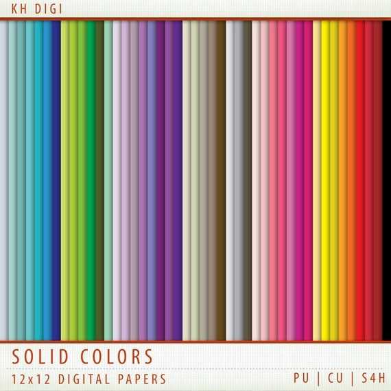 MAY SALE Solid Color Digital Paper Rainbow by KHDigi on Etsy