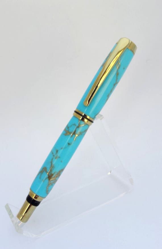 Best Quality Rollerball Pen Turquoise and by AnglewoodPenworks