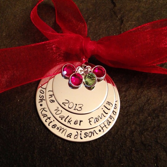 personalized family christmas ornament with by personalized family christmas ornament with by