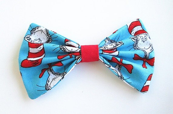 Dr. Seuss hair Bow Bow Hair clip Fabric Hair Bow Big by BowFantasy