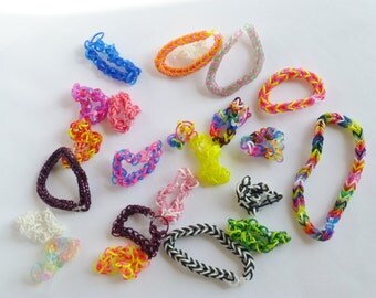 Unicorn' s Rainbow Loom Bracelets Red Orange Yellow Green Blue Indigo