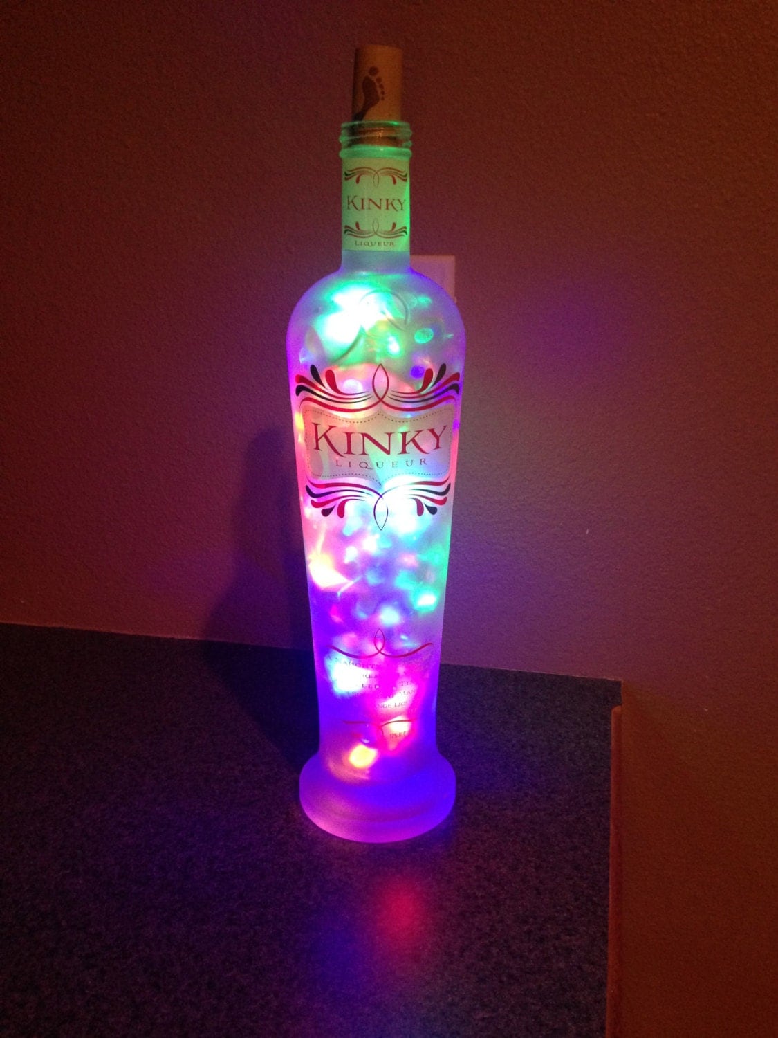Items similar to Kinky Lighted Liquor Bottle on Etsy